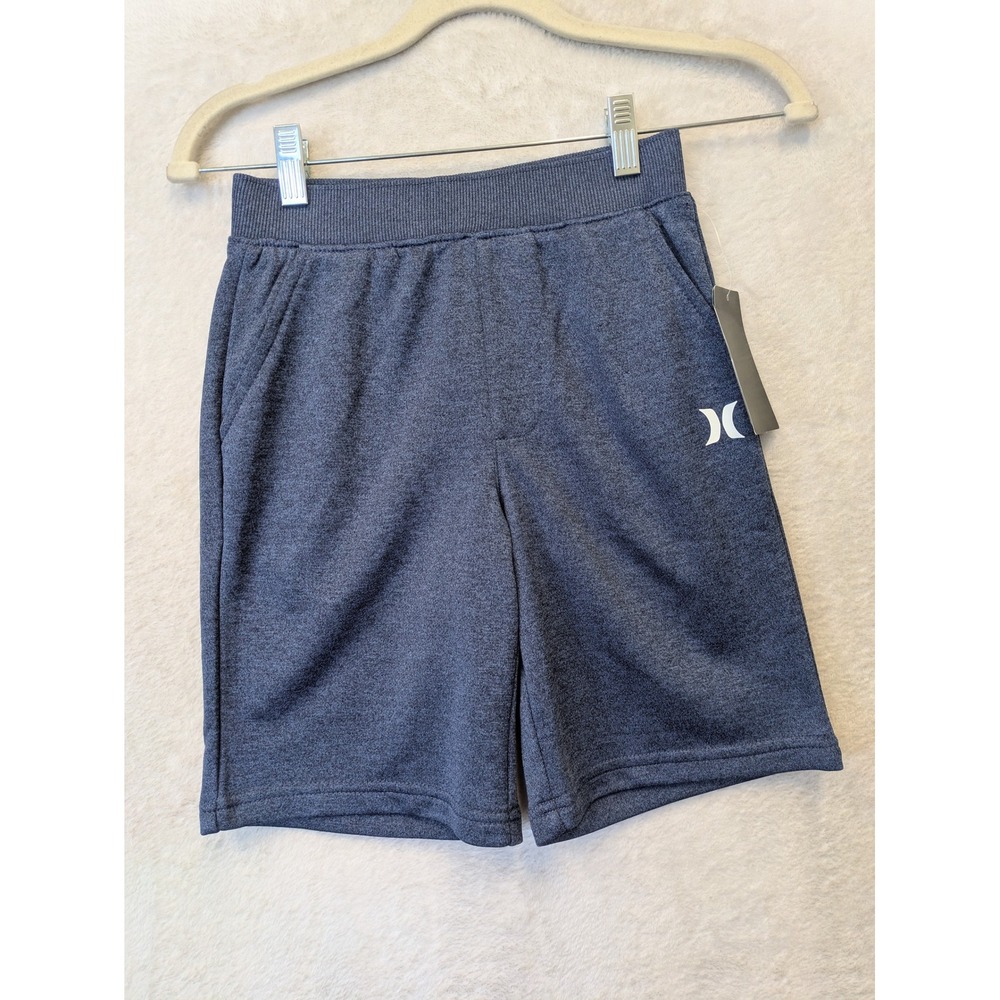 NEW Hurley Shorts Boy's S‎ Blue Heathered Elastic Waist Athletic
